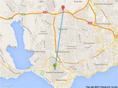 istanbul havalimanı istoç kaç km